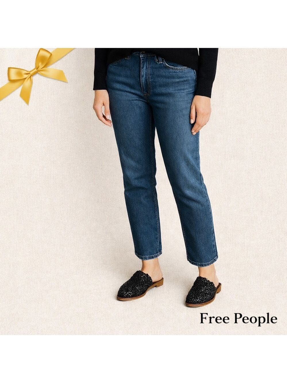Free People Mirage Black Woven Flats Fringe 6.5